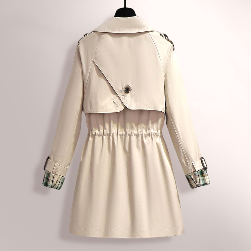 CheckTrench – Klassischer Trenchcoat mit Karodetails