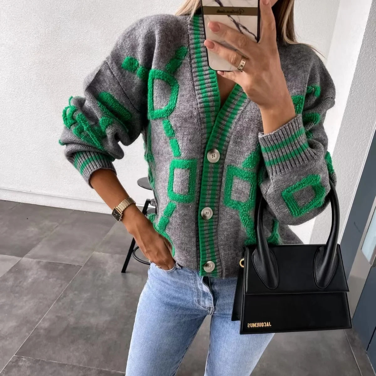 Mina - Damen Strickjacke