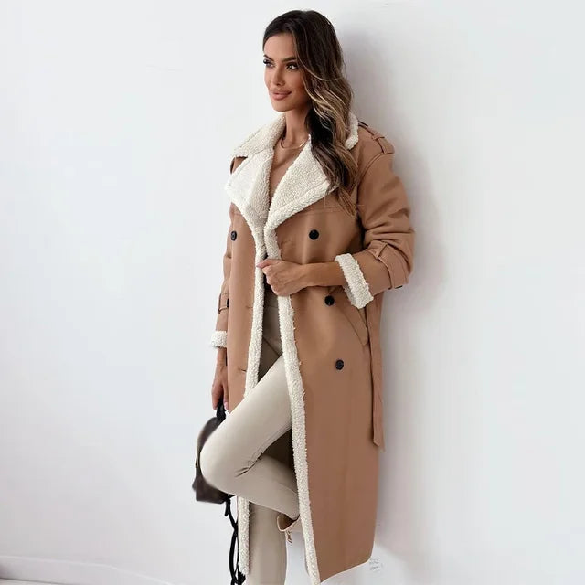 Langer und warmer Kim-Mantel - Eleganz und Komfort für den Winter