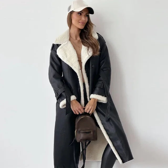 Langer und warmer Kim-Mantel - Eleganz und Komfort für den Winter