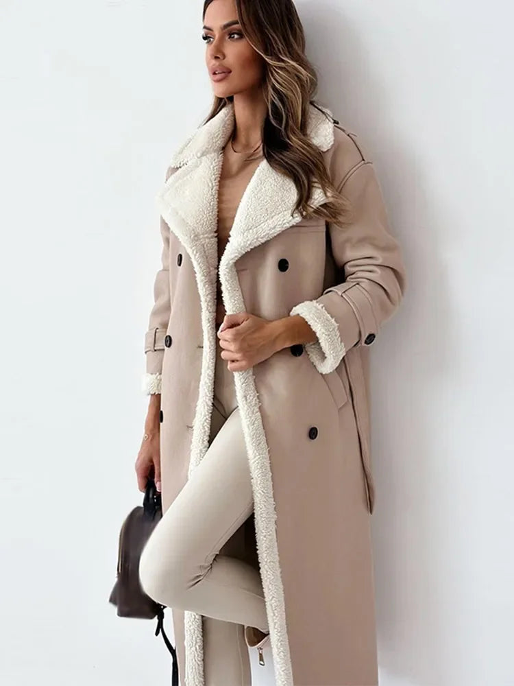 Langer und warmer Kim-Mantel - Eleganz und Komfort für den Winter