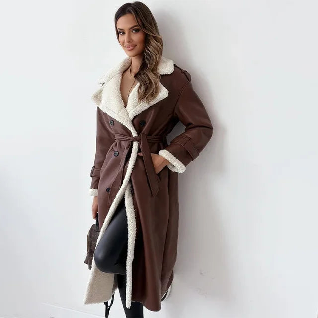 Langer und warmer Kim-Mantel - Eleganz und Komfort für den Winter