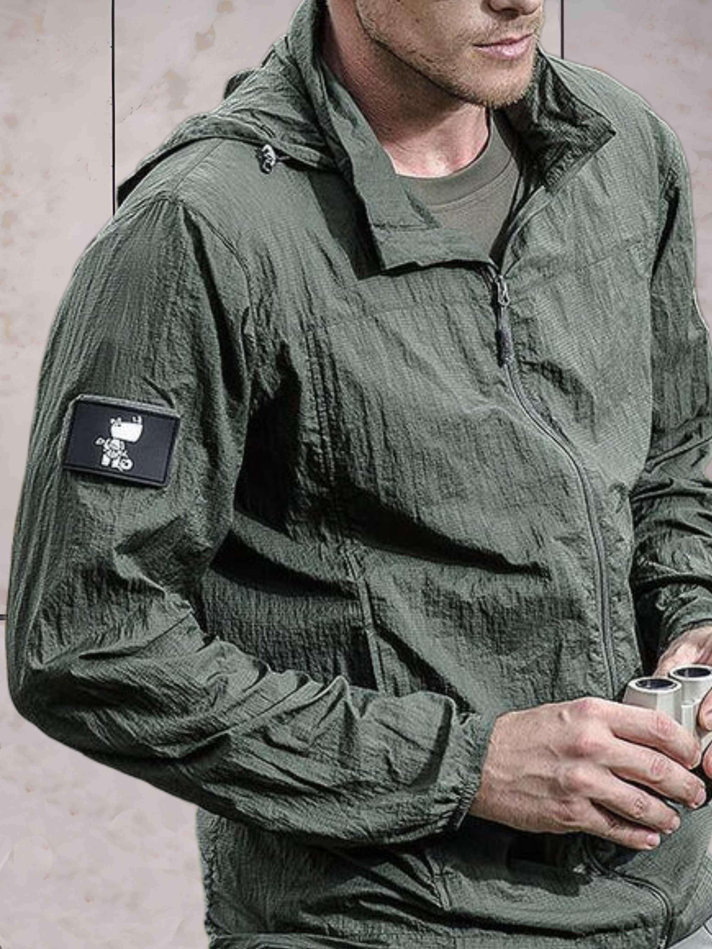 HydroLight – Leichte, wasserdichte Jacke mit Kapuze und durchgehendem Reißverschluss