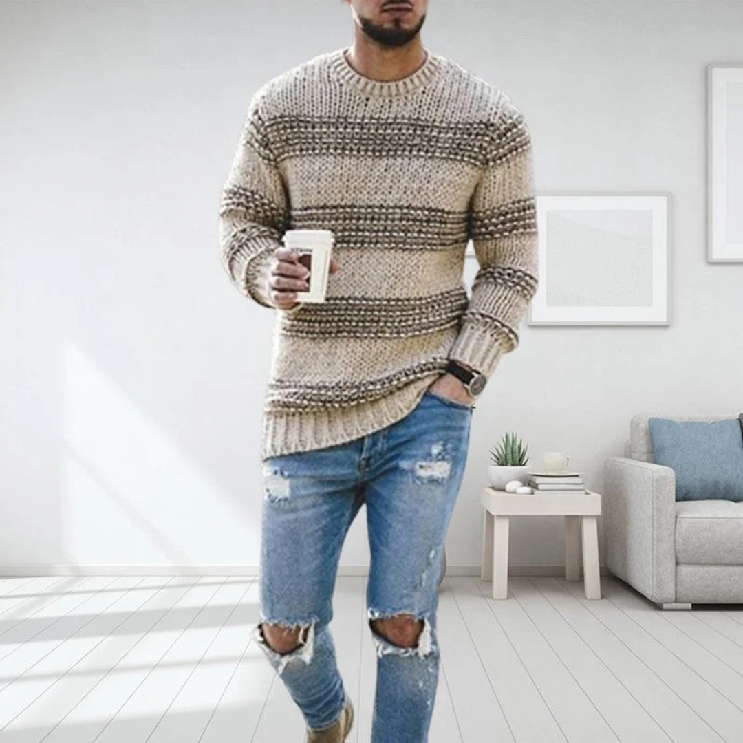 Landyn - Grobgestrickter Norweger-Pullover für Herren