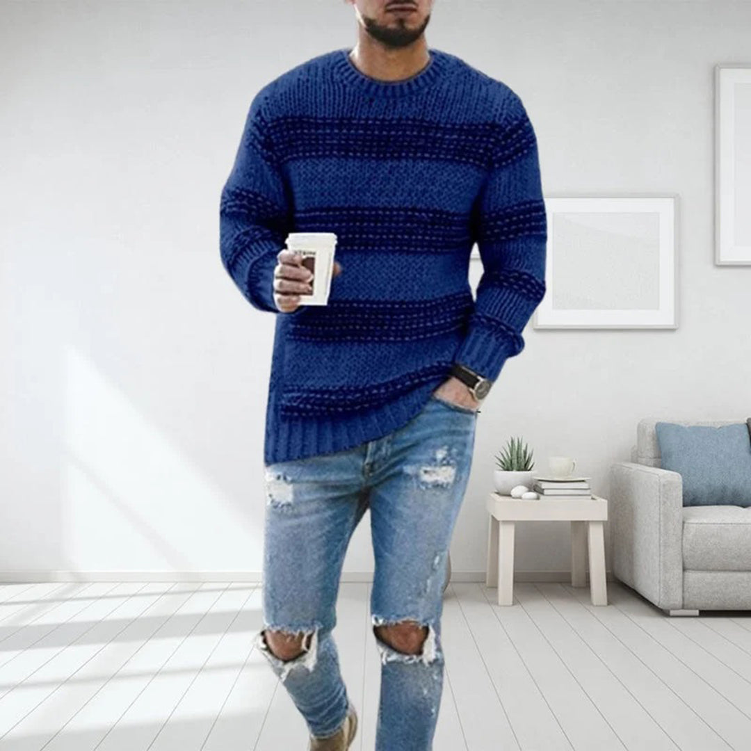 Landyn - Grobgestrickter Norweger-Pullover für Herren