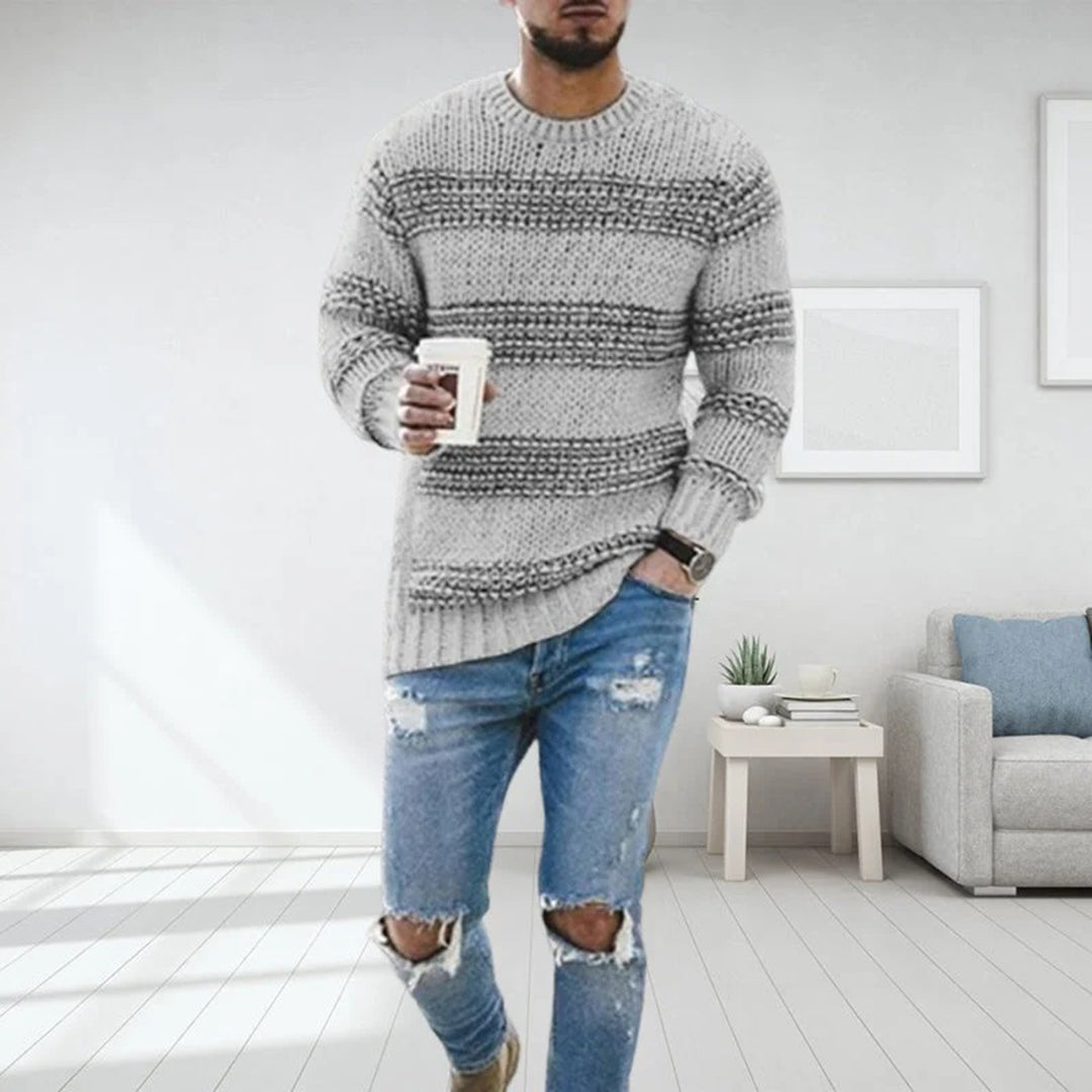 Landyn - Grobgestrickter Norweger-Pullover für Herren