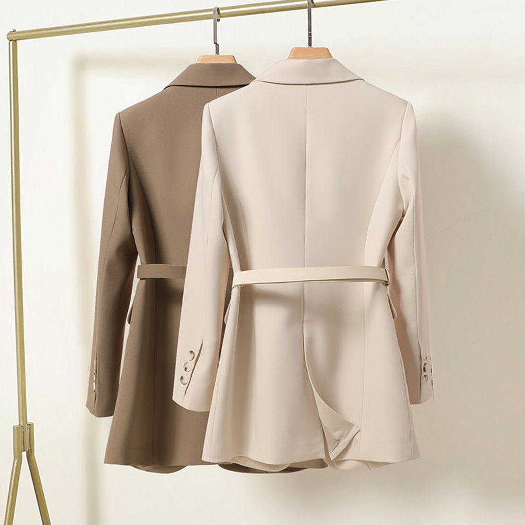 Eleganter langer Blazer mit Gürtel für Damen LISA