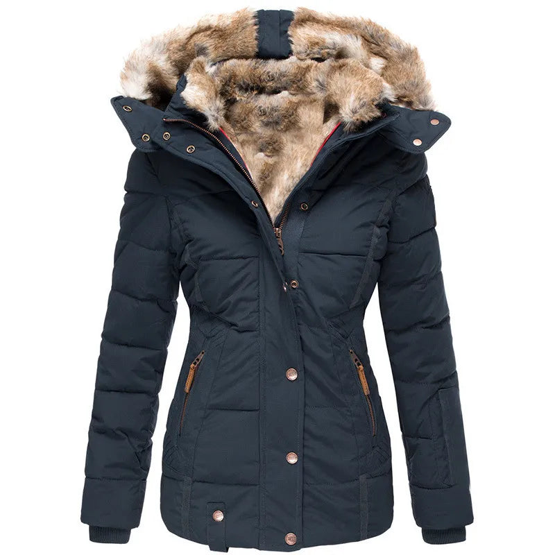 Eleganter und kuscheliger Wintermantel aus Fell für Frauen - Carla