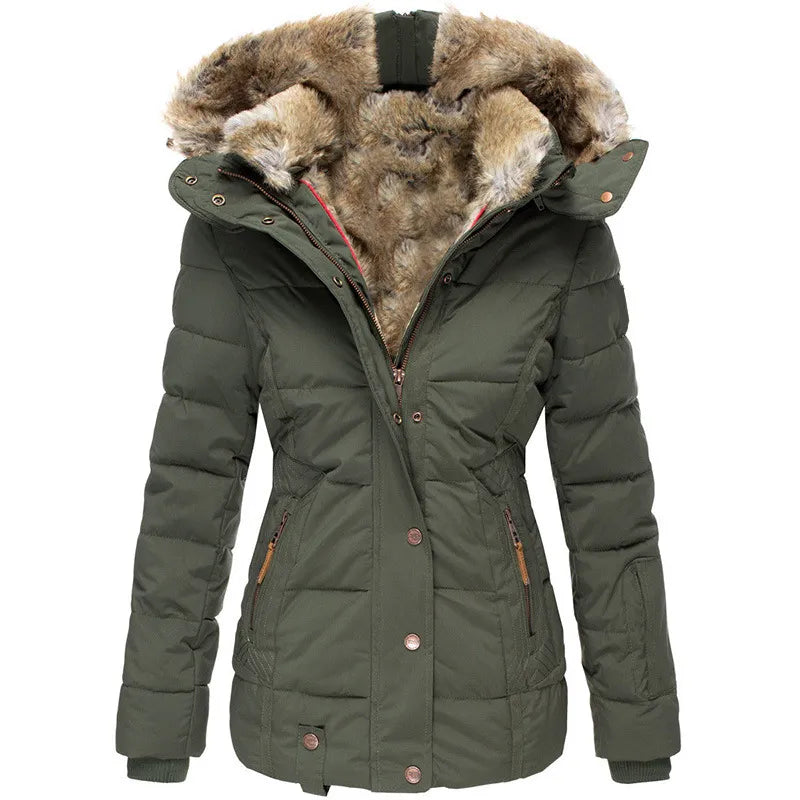 Eleganter und kuscheliger Wintermantel aus Fell für Frauen - Carla