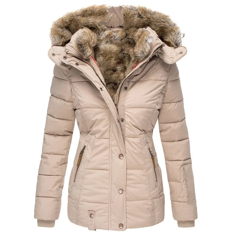 Eleganter und kuscheliger Wintermantel aus Fell für Frauen - Carla