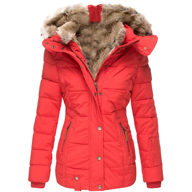 Eleganter und kuscheliger Wintermantel aus Fell für Frauen - Carla