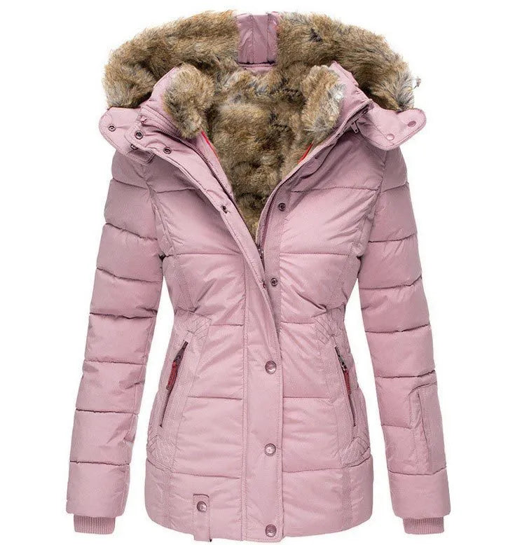 Eleganter und kuscheliger Wintermantel aus Fell für Frauen - Carla