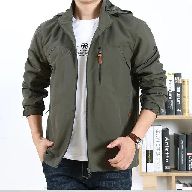 Luiz - Wind- und wasserdichte Herrenjacke im Militärstil