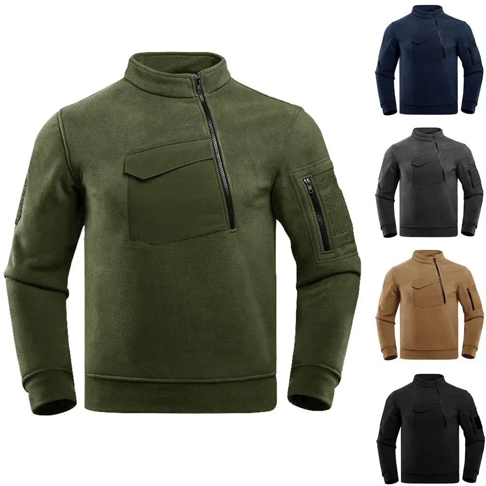 TaktikFleece – Herren Taktische Fleecejacke mit Halbreißverschluss