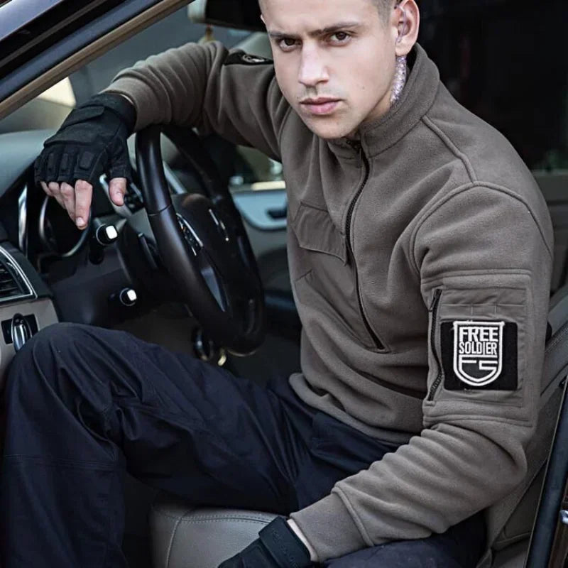 TaktikFleece – Herren Taktische Fleecejacke mit Halbreißverschluss