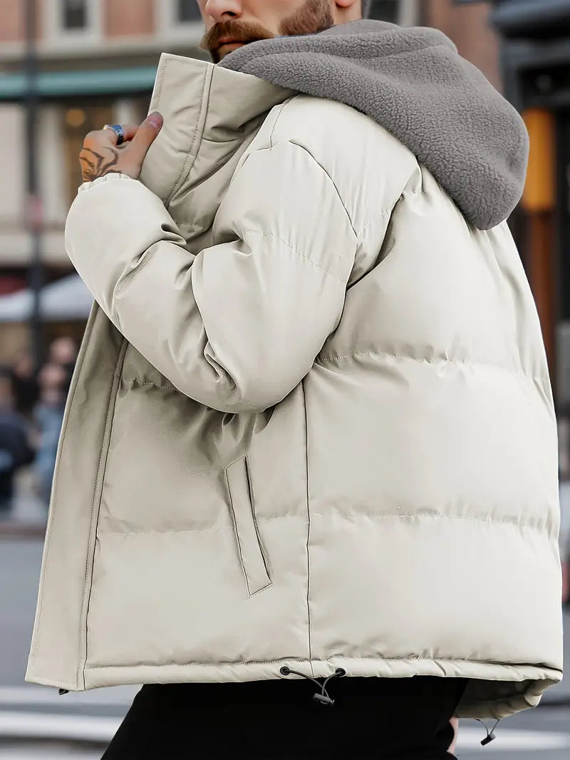 Herren gesteppte Fleecejacke in zwei Teilen mit Taschen