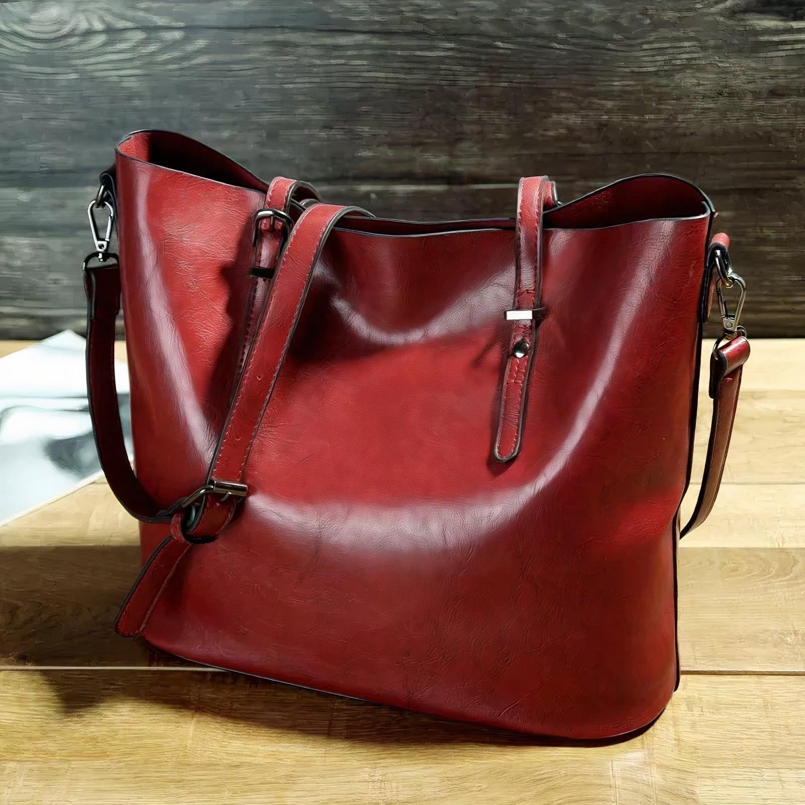 Vintage Leder Umhängetasche - NELLY