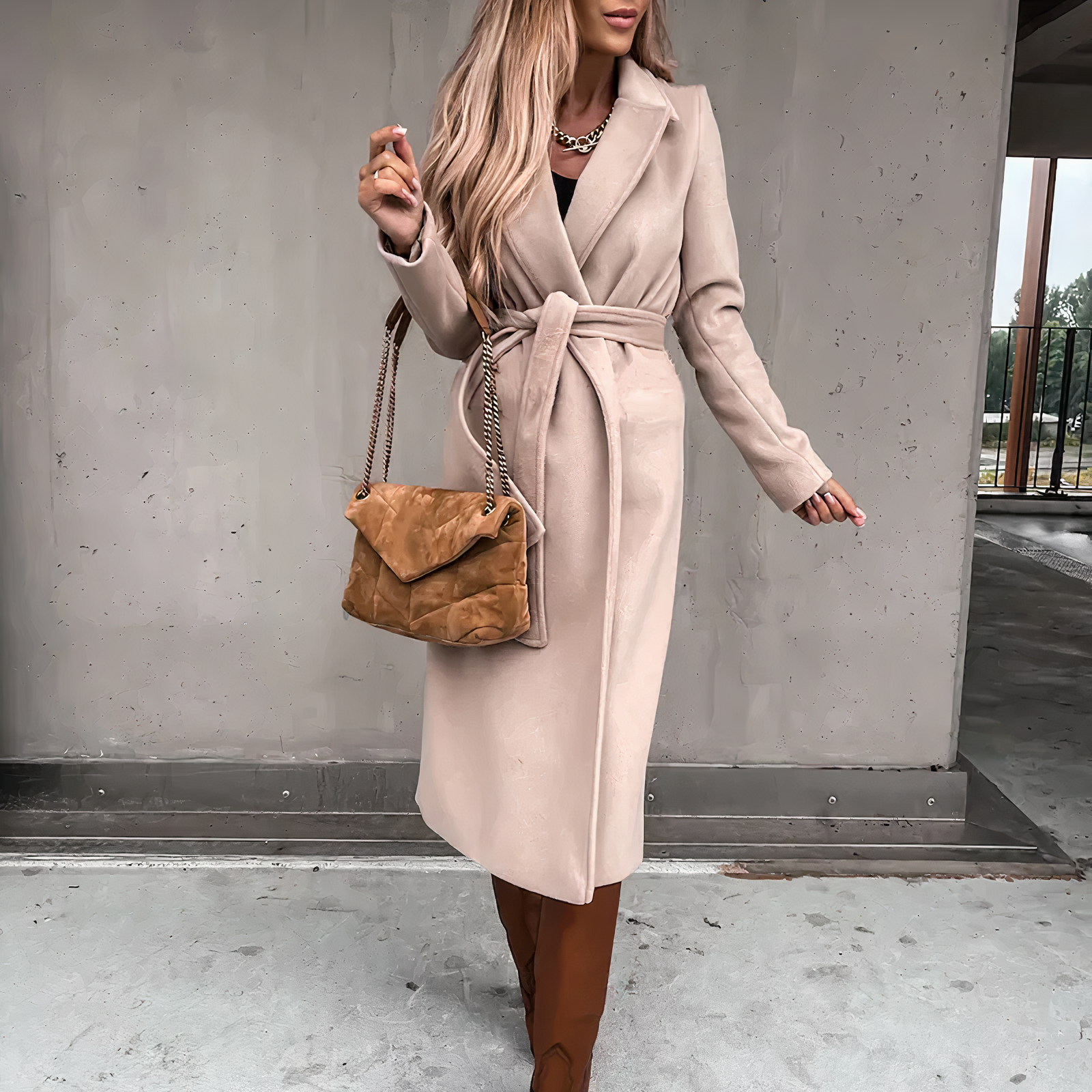 StilZent - Eleganter Wollmisch-Trenchcoat für besondere Anlässe