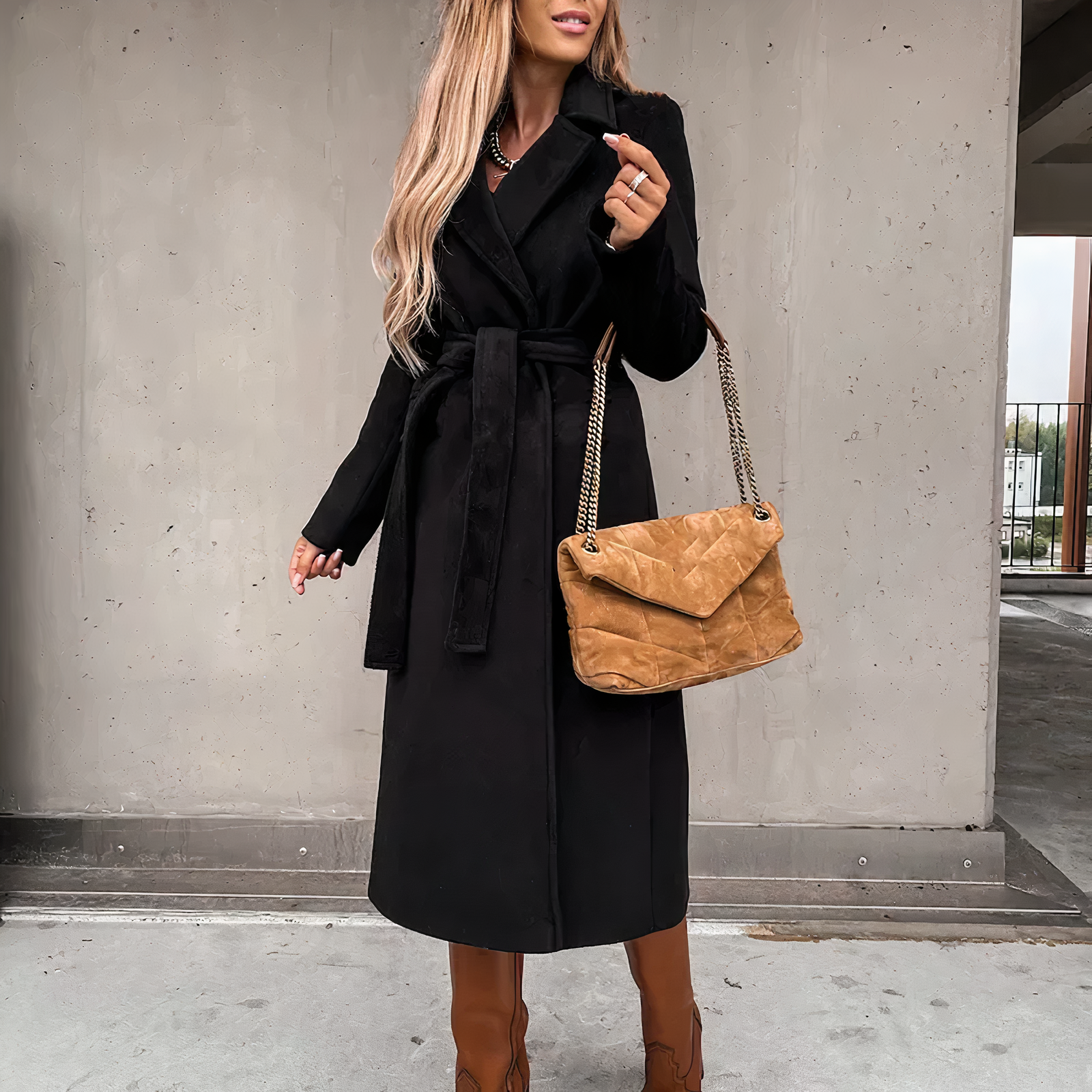 StilZent - Eleganter Wollmisch-Trenchcoat für besondere Anlässe