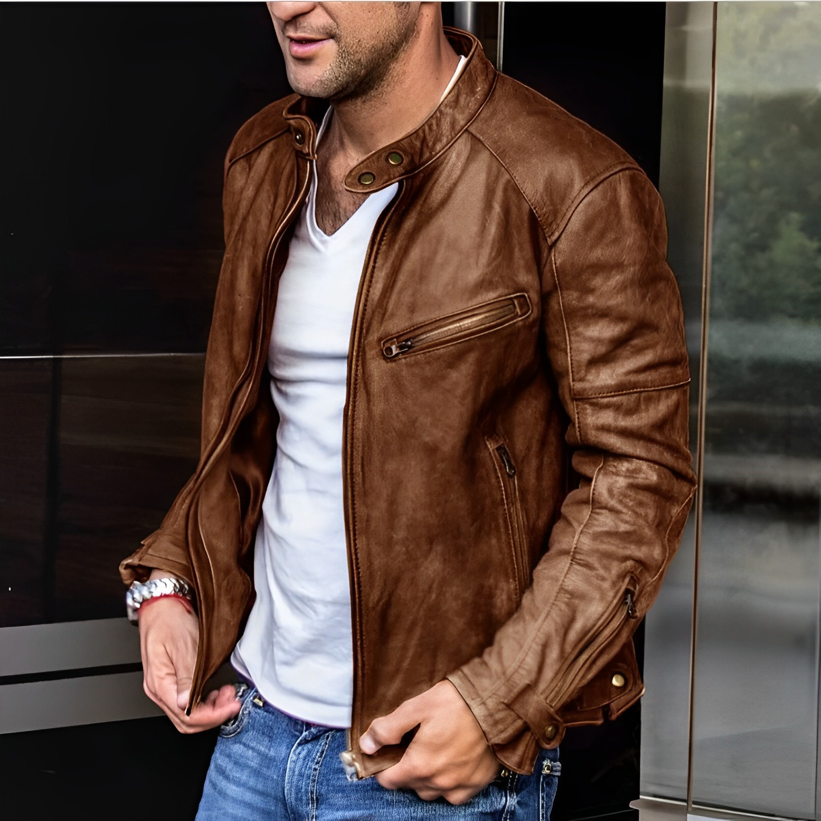 ToughLeder Men – Robuste Lederjacke für Herren