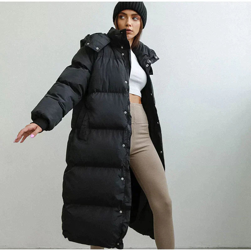 ArcticGuard – Lange Wattierte Winterjacke