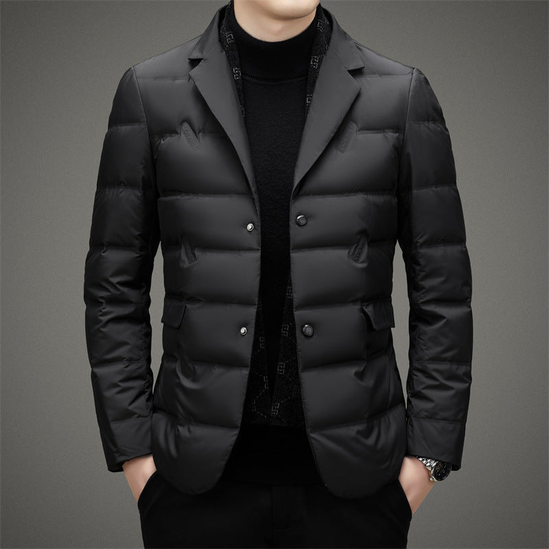 Ronald - Klassische Herren-Winterjacke mit Anzugkragen