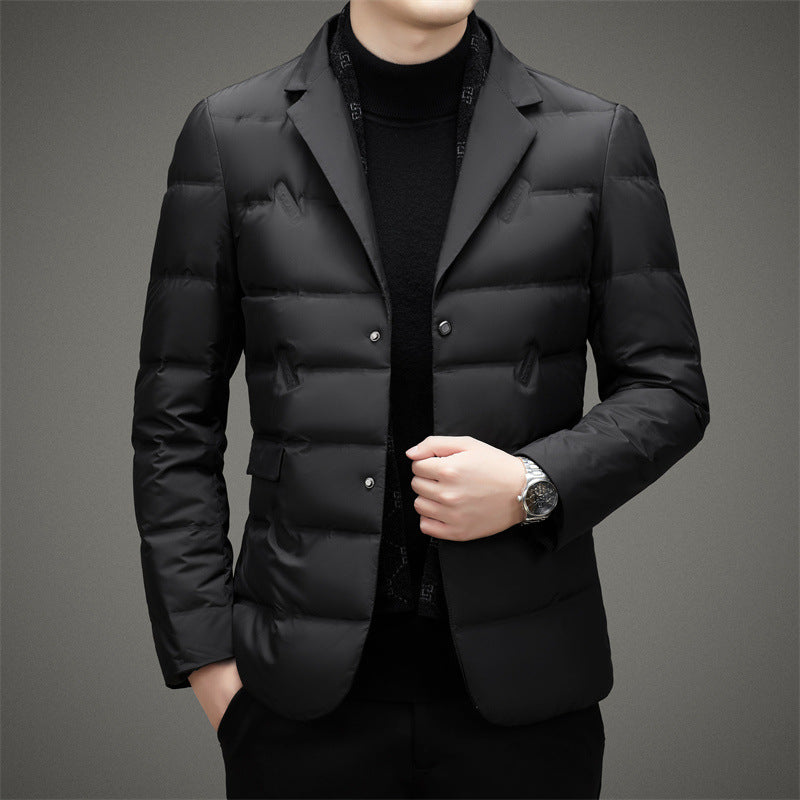 Ronald - Klassische Herren-Winterjacke mit Anzugkragen