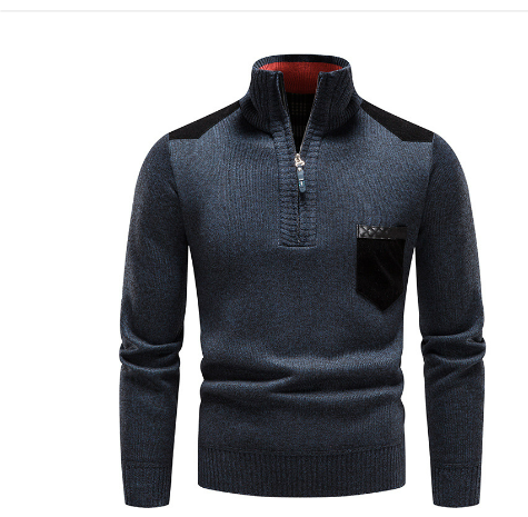 Kellen | Herren Winter-Freizeit Pullover | Halber Reißverschluss