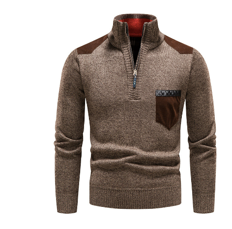 Kellen | Herren Winter-Freizeit Pullover | Halber Reißverschluss