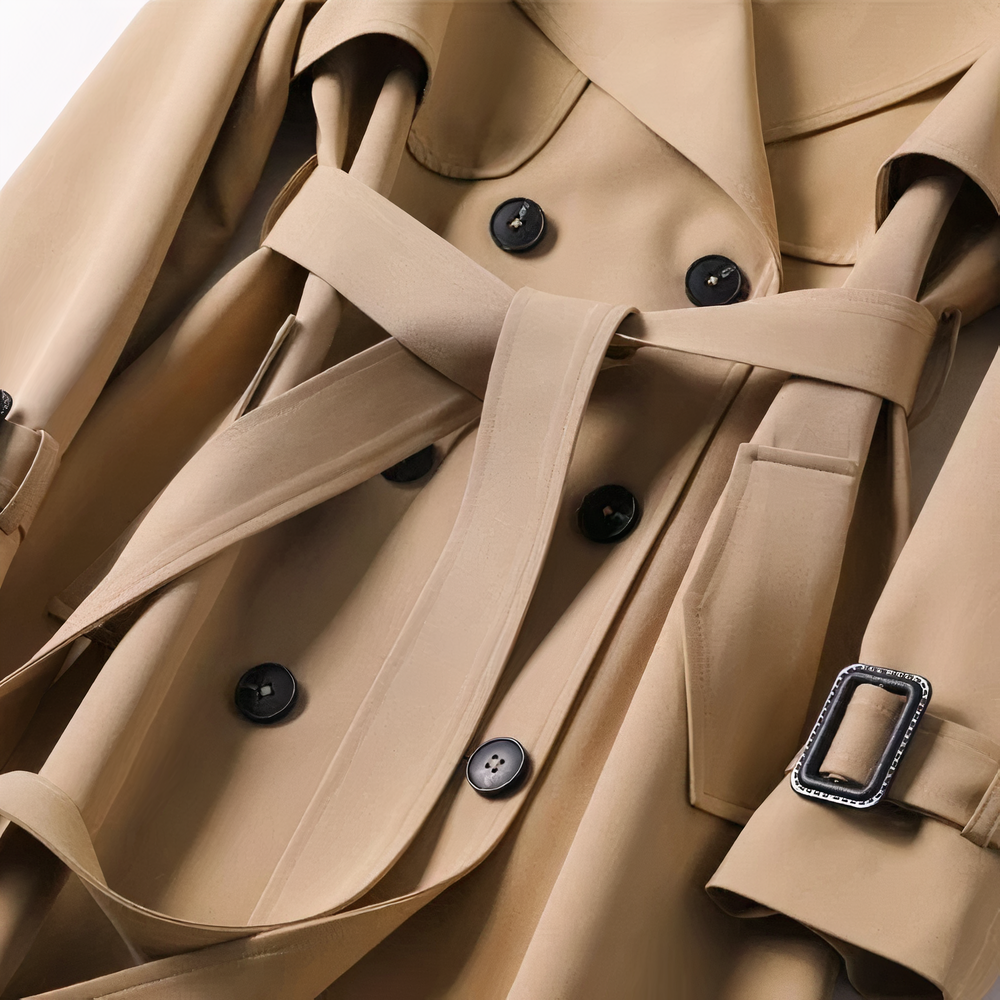 StilWelle - Überragender Knie-Trenchcoat mit Zeitloser Eleganz