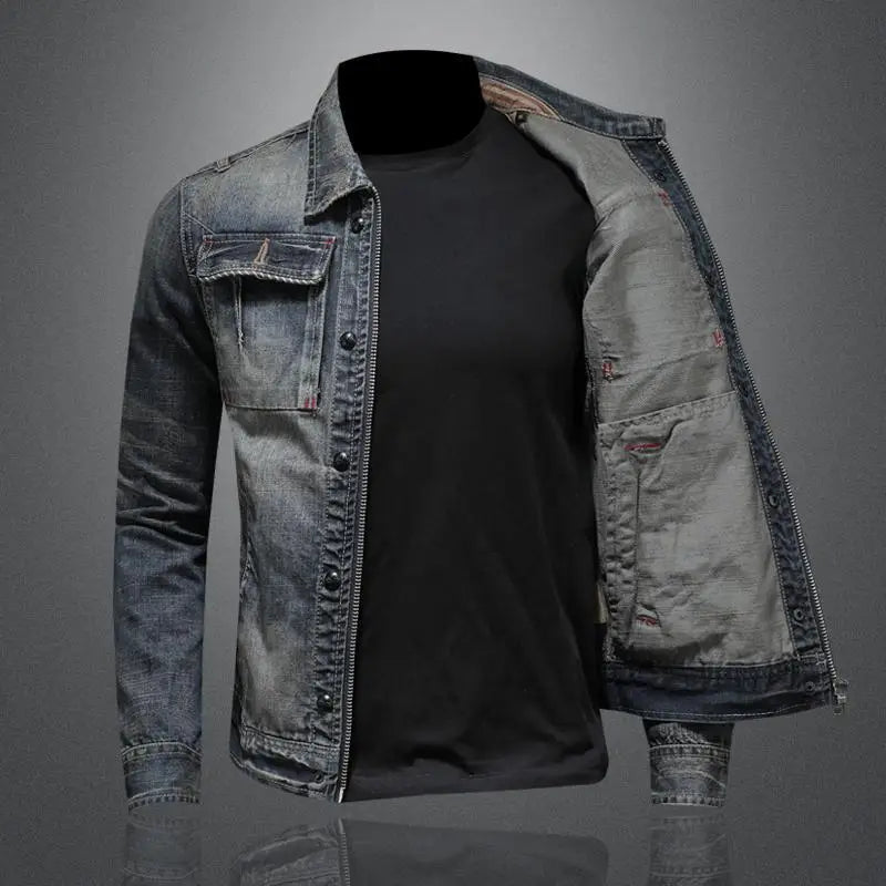Retro-Denim-Jacke Antoine: Verleihen Sie Ihrem Look mit Vintage-Stil Eleganz!