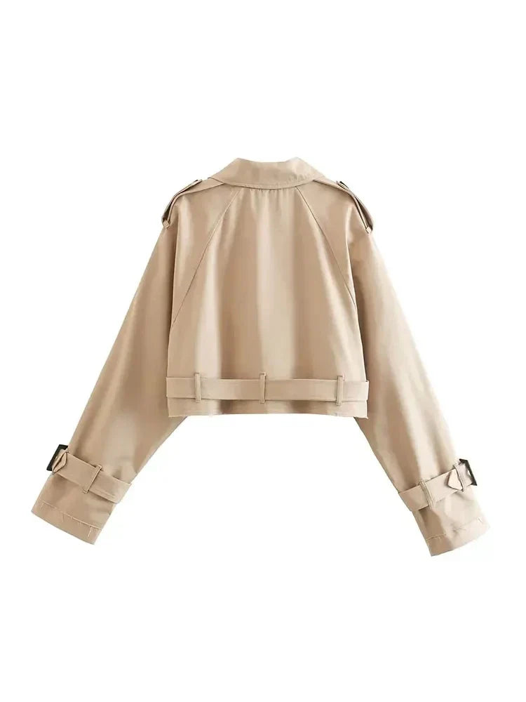 HimmelGlanz - Exklusive Cropped Trenchcoat Jacke für Damen