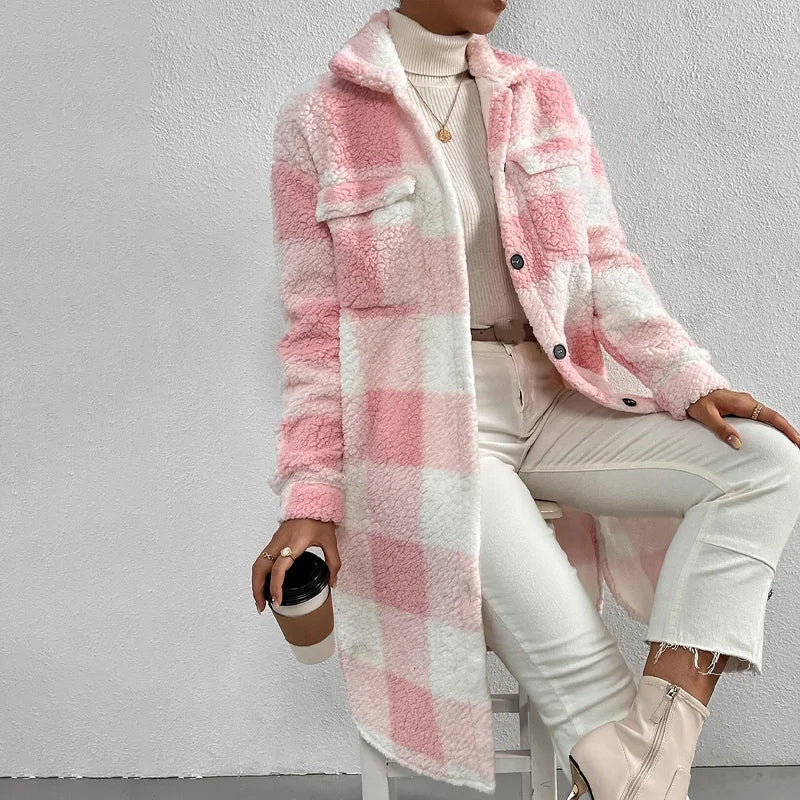 Giovana | Elegante Kariertes Fleece-Jacke