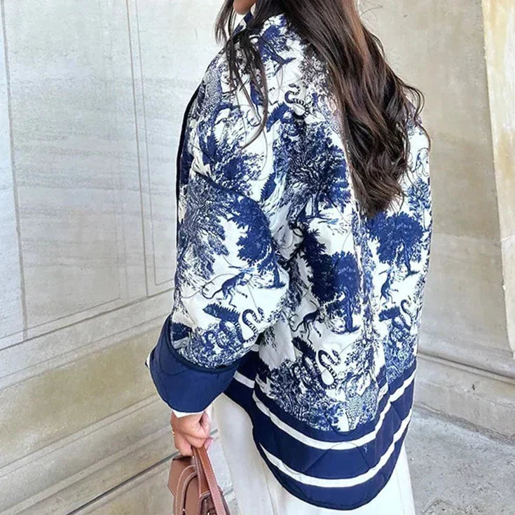Melissandra - Langärmlige Jacke mit Taschen und Umlegekragen