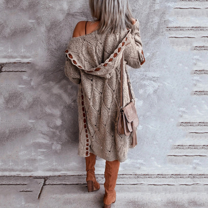 Loretta - Eleganter Strickpullover mit Kapuze im Vintage-Stil