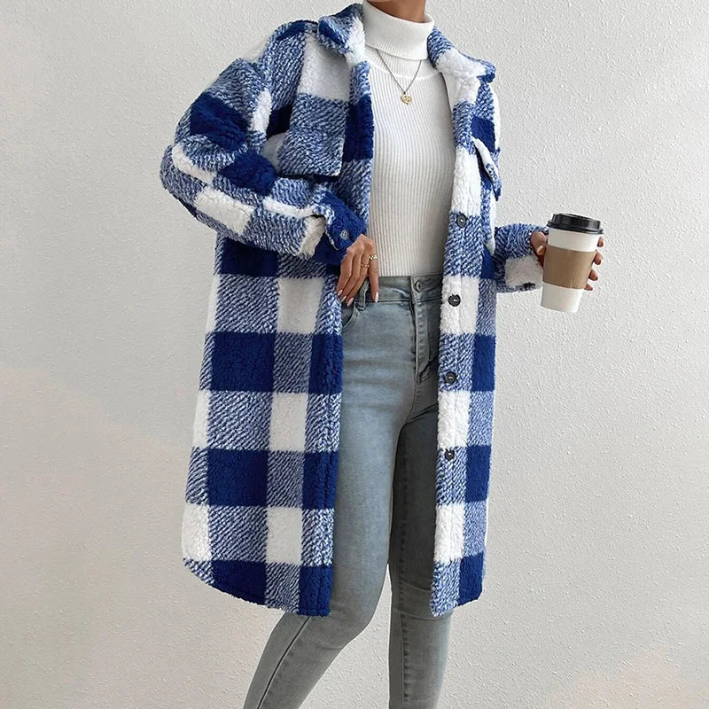 Giovana | Elegante Kariertes Fleece-Jacke