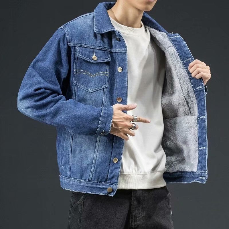 FrostDenim – Winter-Herren-Denimjacke für robusten Stil