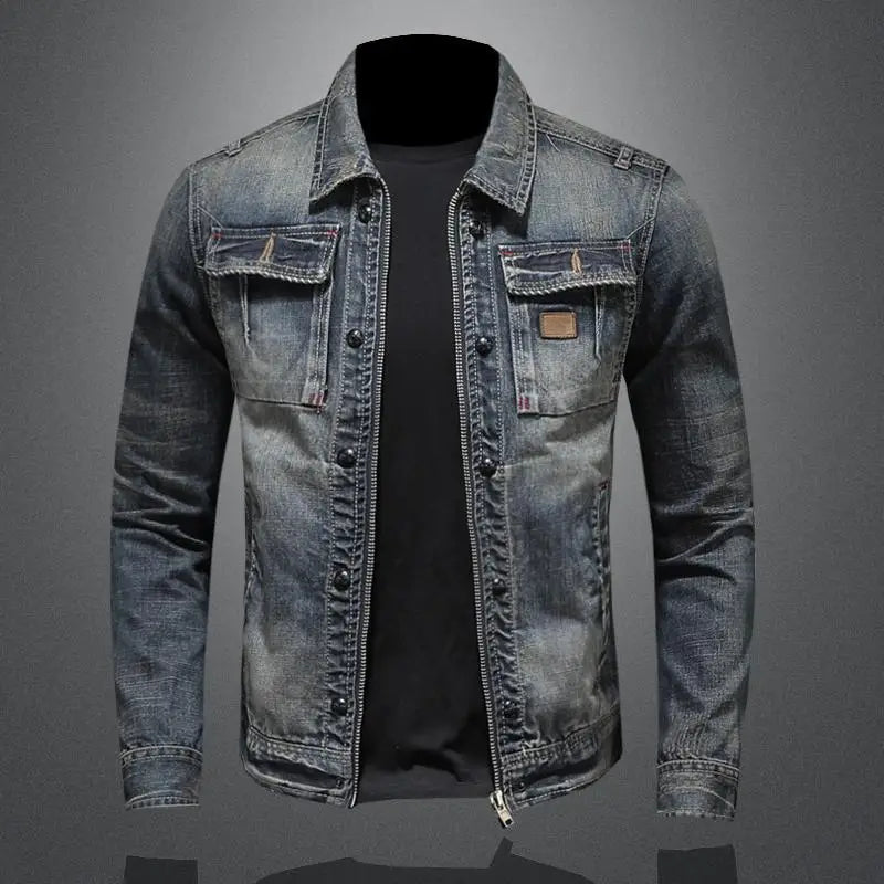 Retro-Denim-Jacke Antoine: Verleihen Sie Ihrem Look mit Vintage-Stil Eleganz!