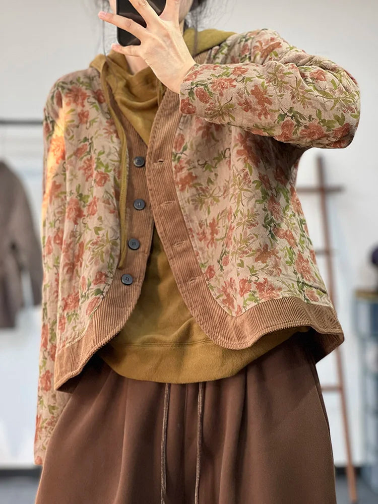 BlumenVintage – Geblümte Vintage-Jacke für Damen