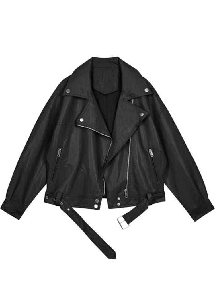 Rana - Übergroße Lederjacke