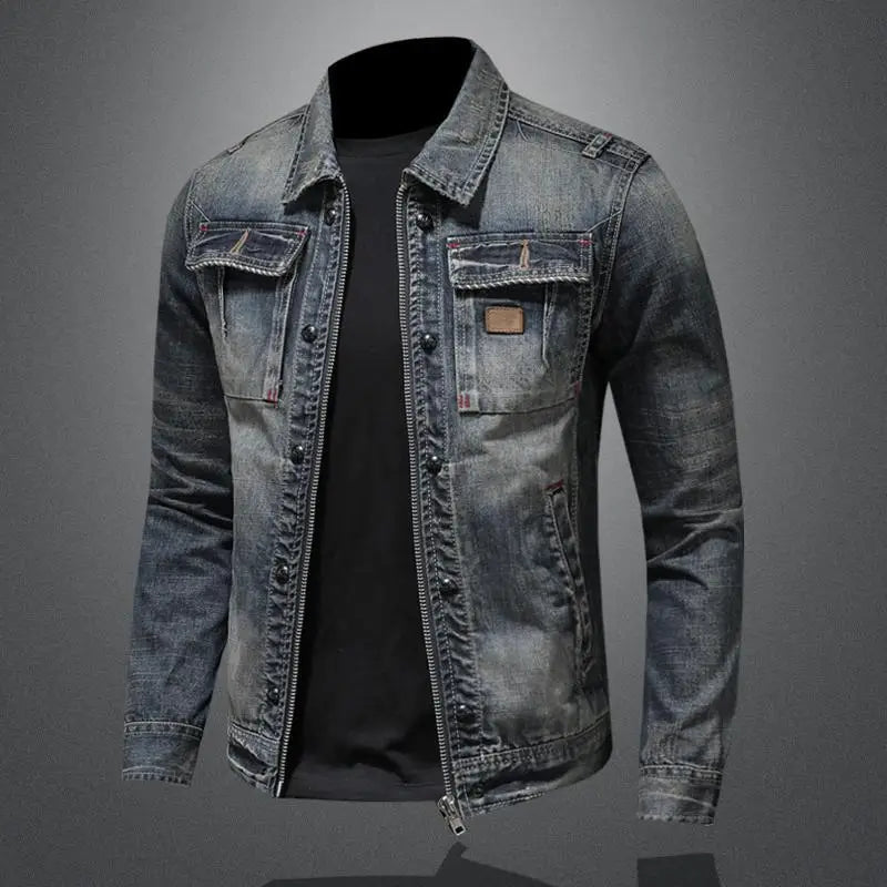 Retro-Denim-Jacke Antoine: Verleihen Sie Ihrem Look mit Vintage-Stil Eleganz!