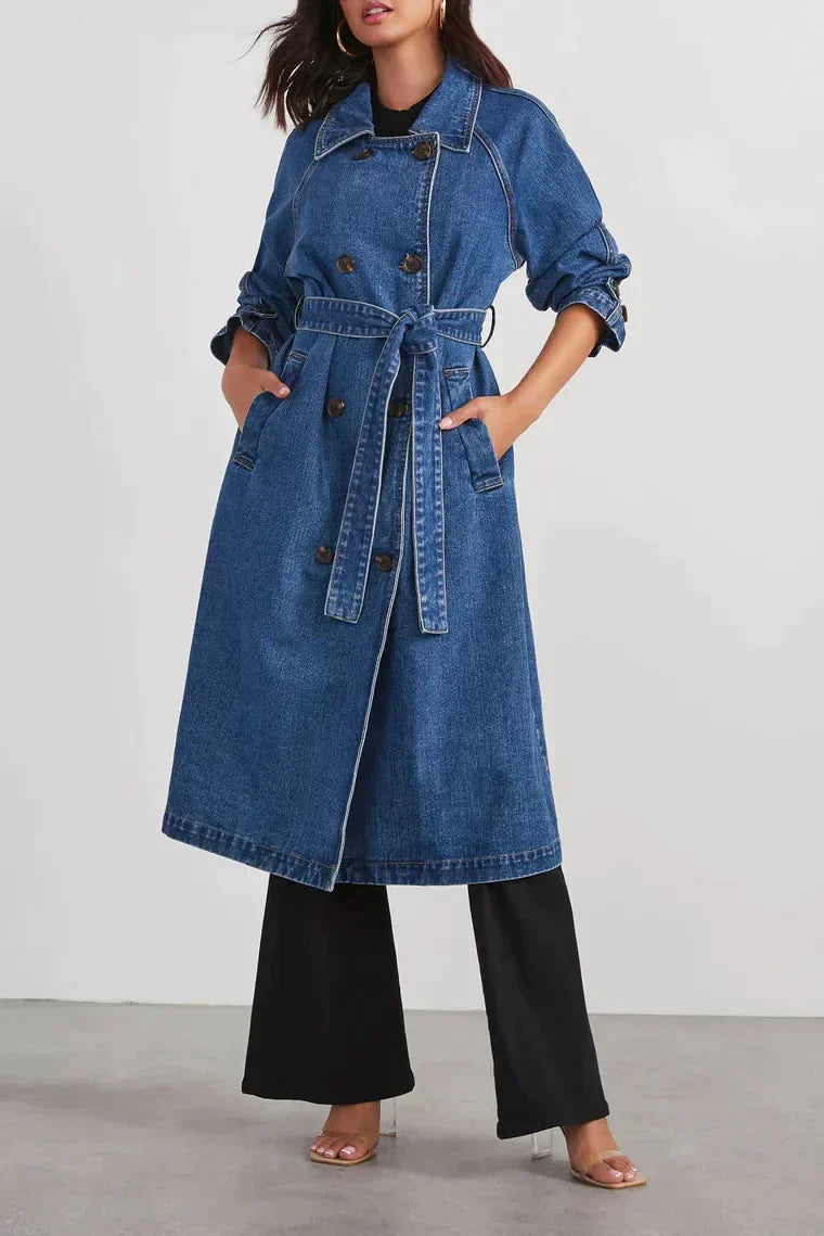 DenimStyle – Moderner Denim-Mantel mit trendigem Flair