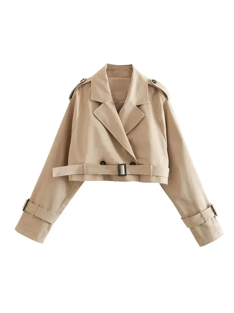 HimmelGlanz - Exklusive Cropped Trenchcoat Jacke für Damen