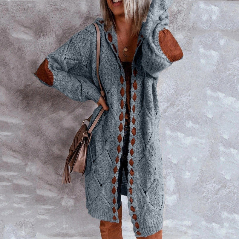 Loretta - Eleganter Strickpullover mit Kapuze im Vintage-Stil