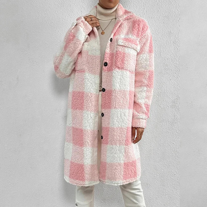 Giovana | Elegante Kariertes Fleece-Jacke
