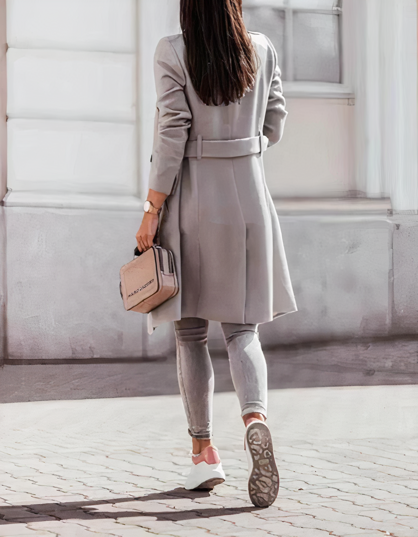 EleganzRitter - Stilvoller Trenchcoat mit Gürtel