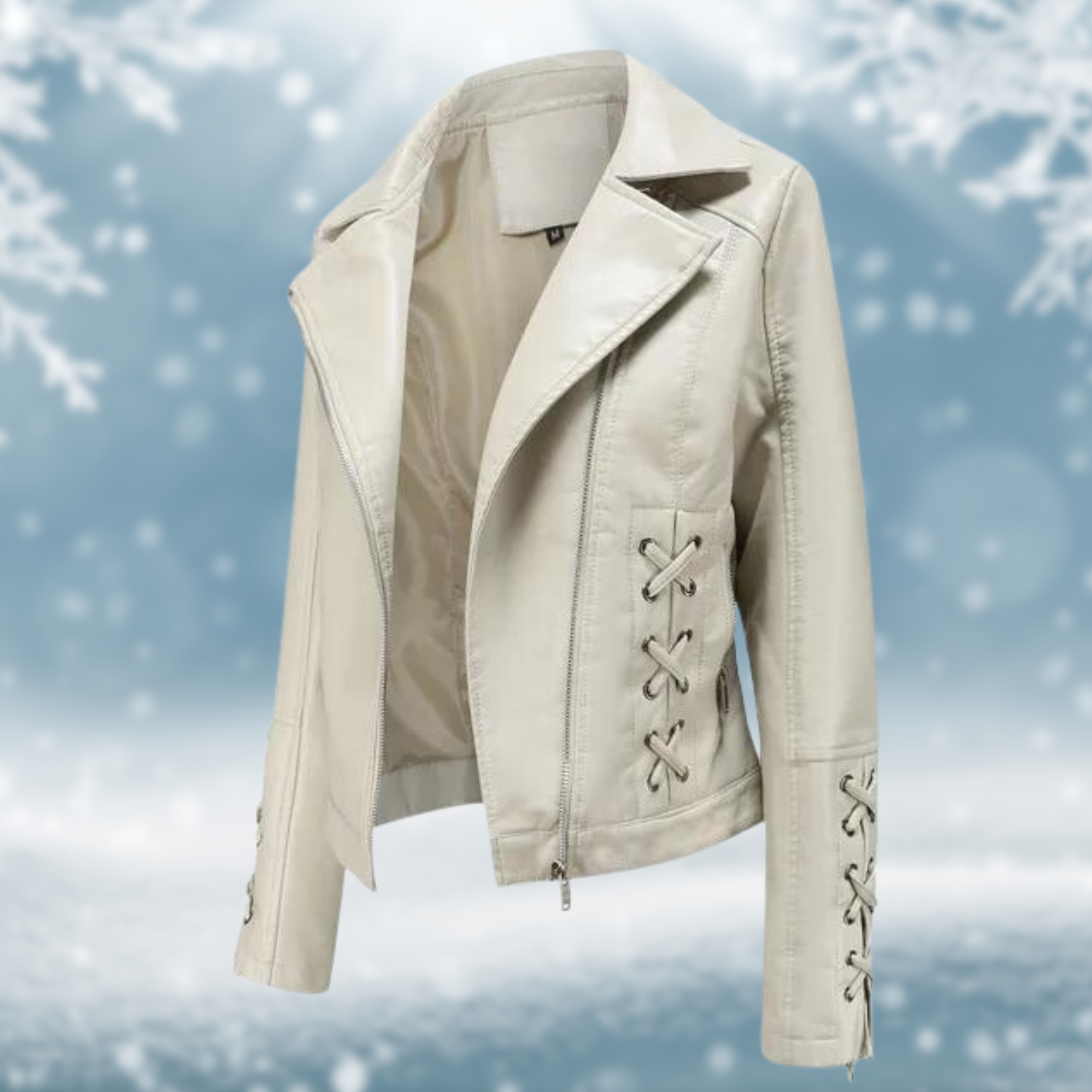 Vegane Lederjacke mit modernem Design
