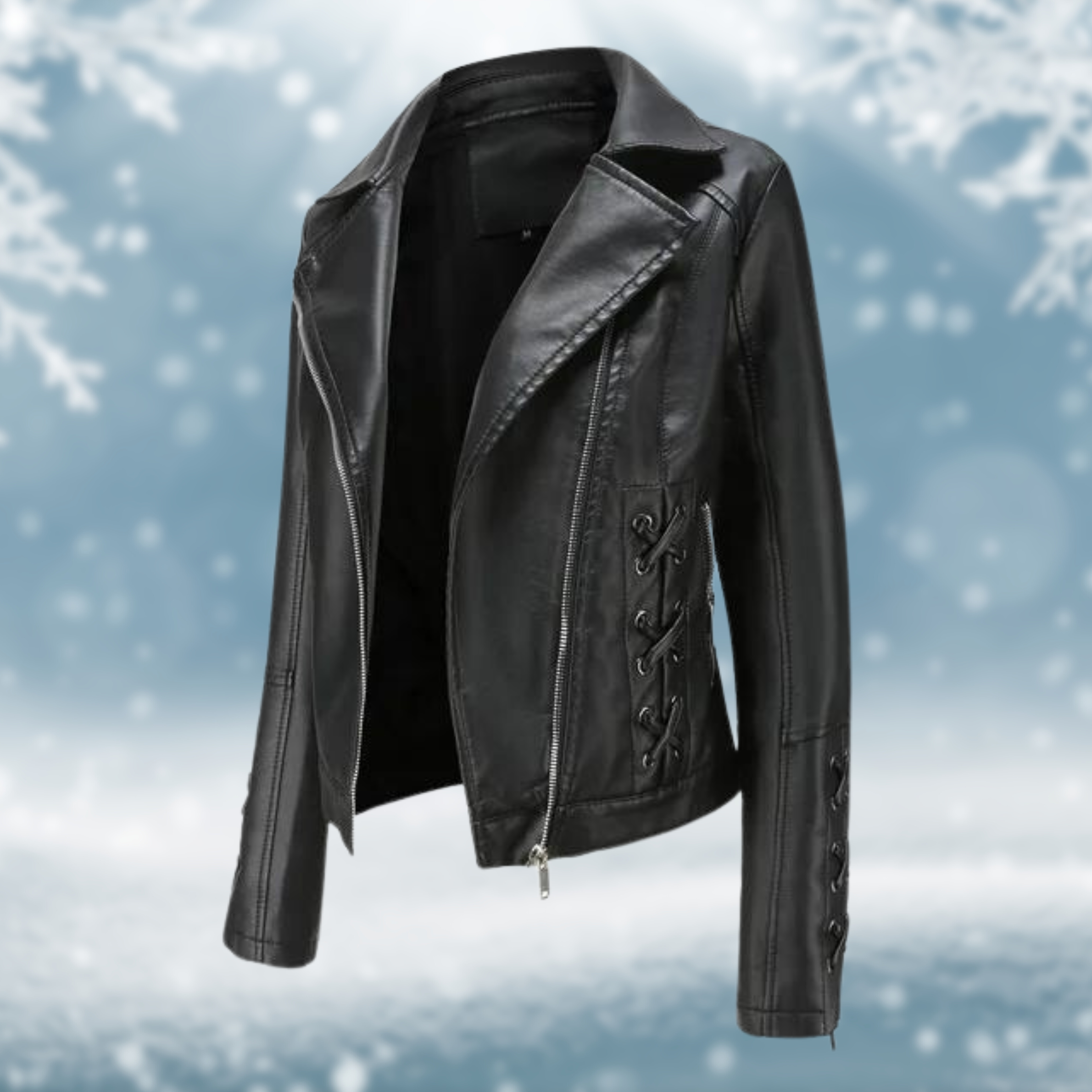 Vegane Lederjacke mit modernem Design