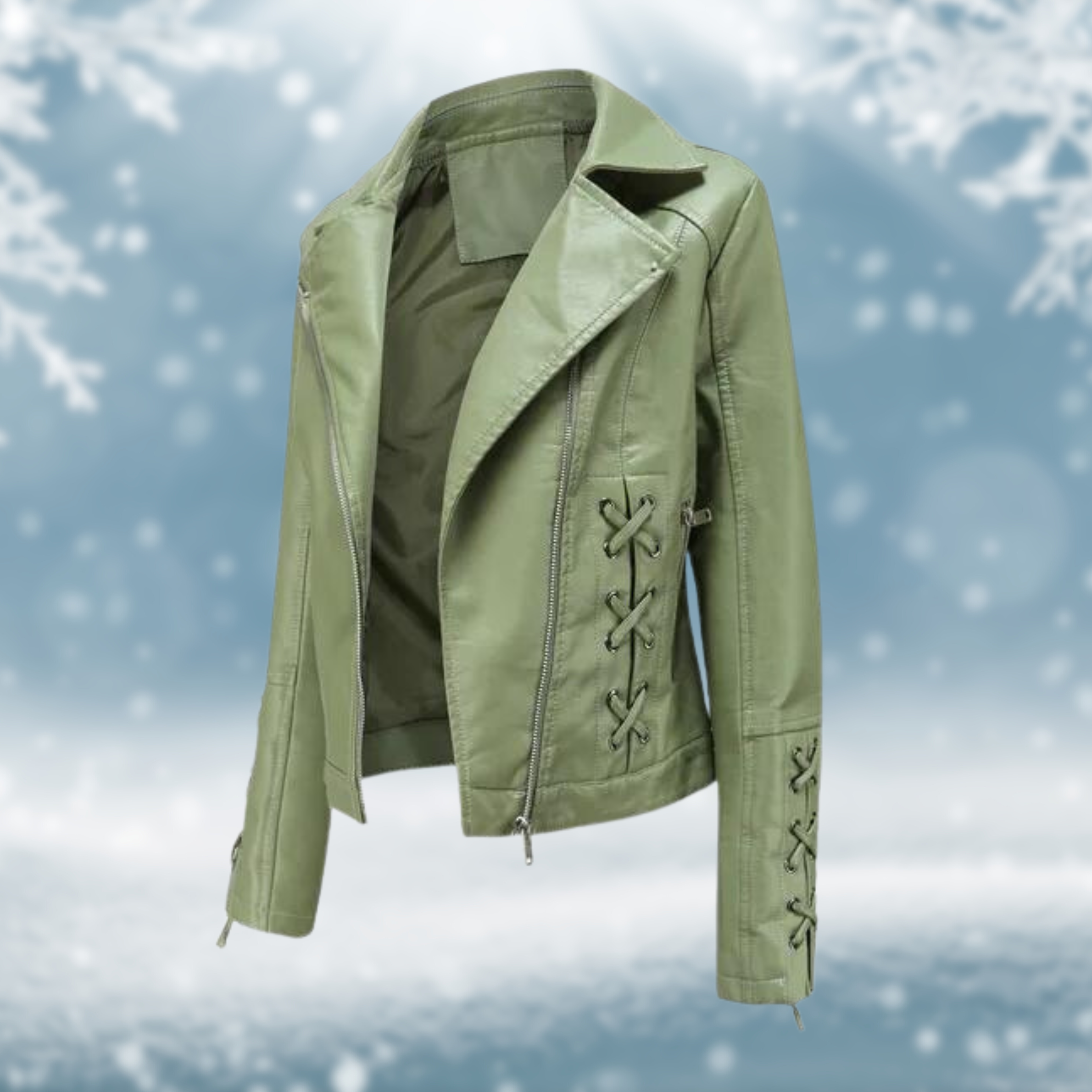 Vegane Lederjacke mit modernem Design