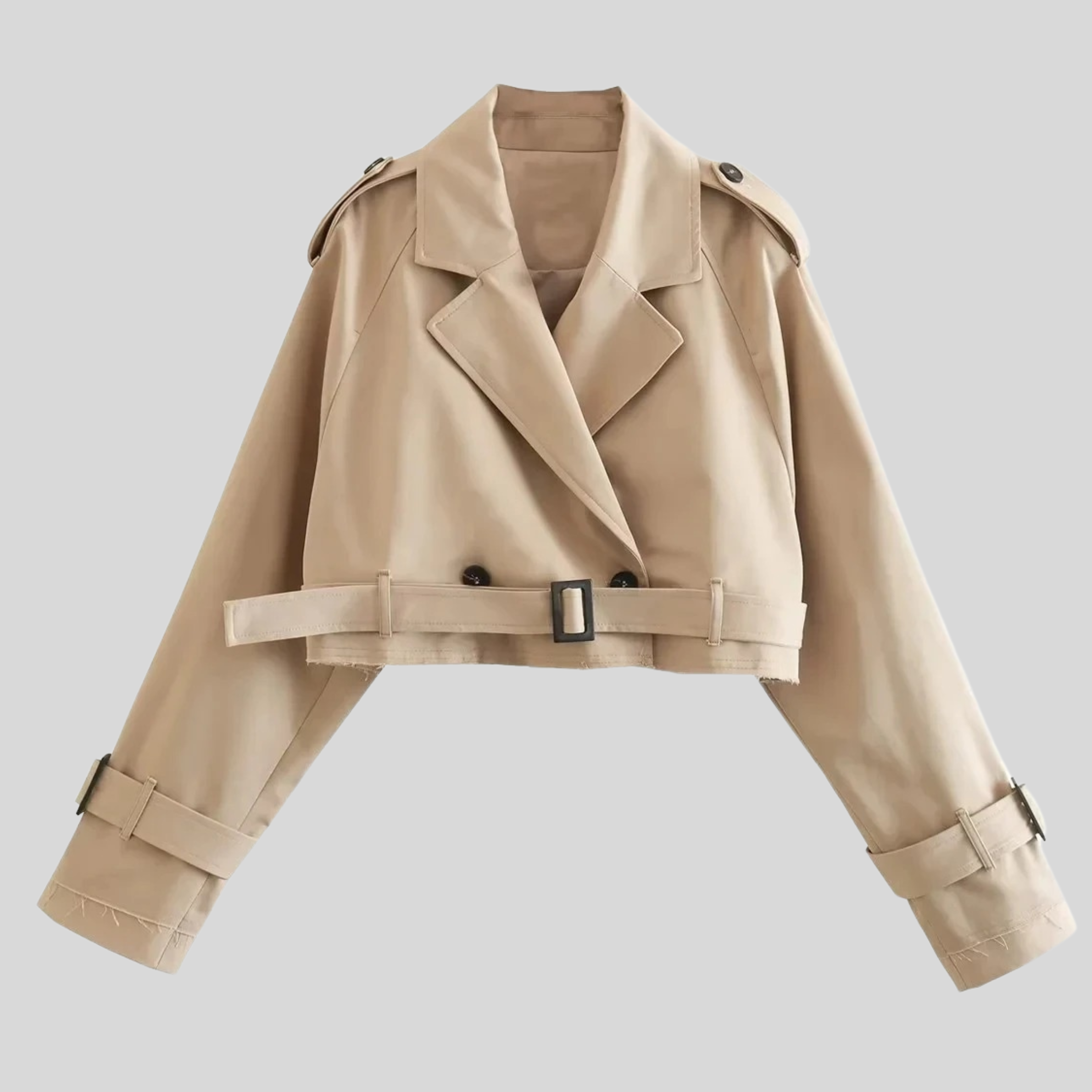 DoppelStyle – Zweireihige langärmelige Jacke